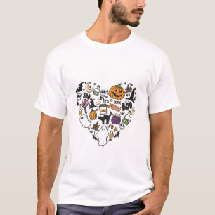 Spaßige Halloween-Designs Halloween-Herz T-Shirt