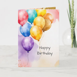 Spaßige Happy Birthday Luftballons Glutenfreie Leb Karte