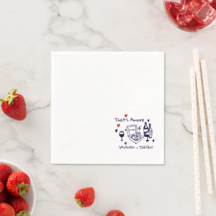 Spaßige Hochzeit,whimsical Schrift & italienisches Serviette