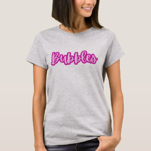 Spaßige hübsche blassrosa Textblasen Damen- T-Shirt