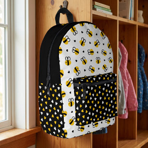 Spaßige Hummel & Herzen mit Namen Süße Kinder Bedruckter Rucksack