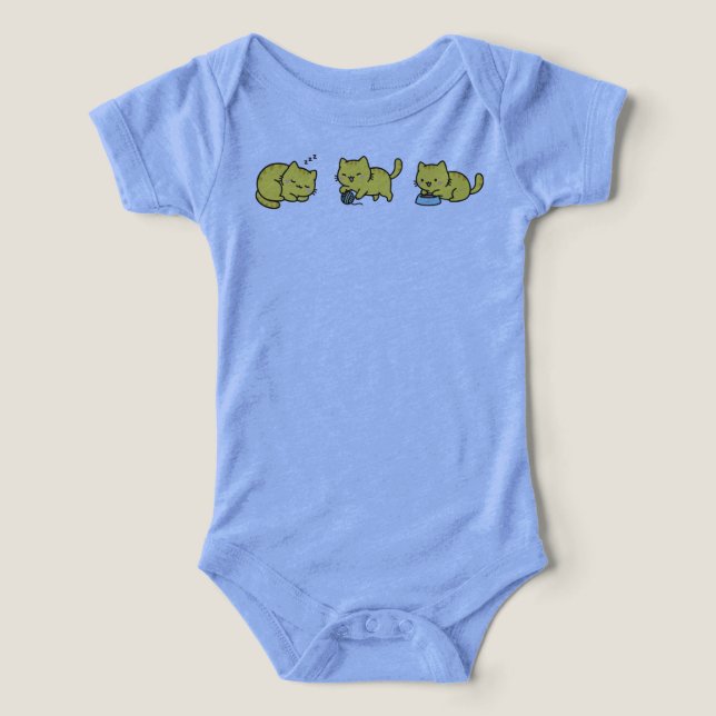Spaßige Katzen Baby-Body (Design Vorderseite)