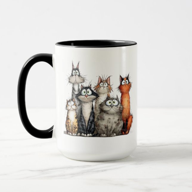 Spaßige Katzen Tasse (Links)