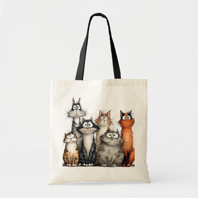 Spaßige Katzen Tragetasche (Vorne)