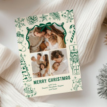 Spaßige Kritzelzeichnung 3 Foto Weihnachten
