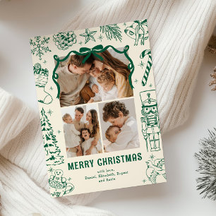 Spaßige Kritzelzeichnung 3 Foto Weihnachten