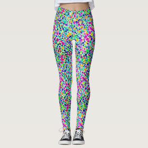 Spaßige künstlerische farbenfrohe Konfetti-Punkte Leggings