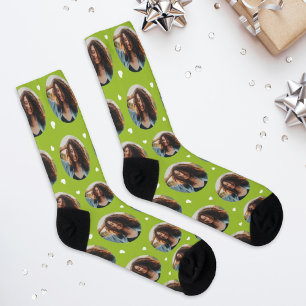 Spaßige Limettengrüne benutzerdefinierte Freundin Socken