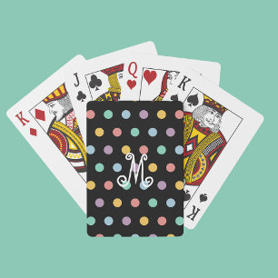 Spaßige moderne Monogramm-Spielkarten Spielkarten