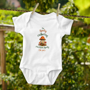 Spaßige Natur Personalisierte Retro-Familientreffe Baby Strampler