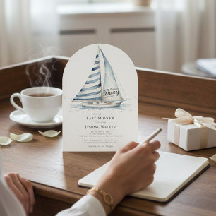 Spaßige Nauti Bouy Nautical Baby Shower Einladung
