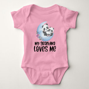 Spaßige Pandas 🐼 Geschenk für Enkelkind Baby Strampler