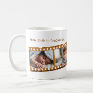 Spaßige personalisierte 4-Foto-Alte-Filmstreifen-A Kaffeetasse