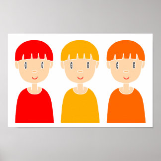 Spaßige, Pop-artige Kinder. Poster