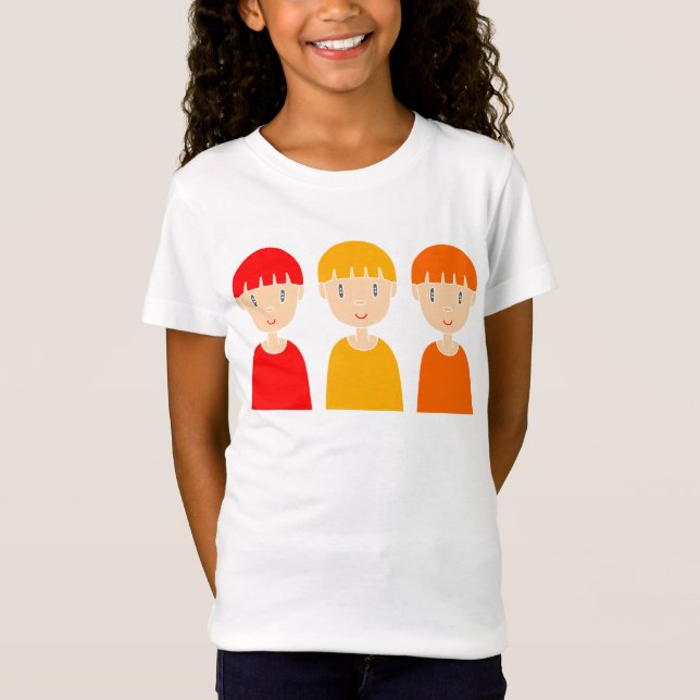 Spaßige, pop-artige Kinder. T-Shirt (Vorderseite)