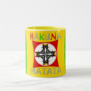 Spaßige Rasta-Farbe Rot Golden Grün Zweifarbige Tasse