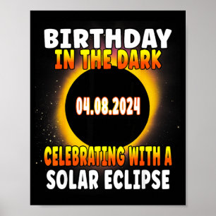 Spaßige totale Sonnenfinsternis-Geburtstagsfeier A Poster