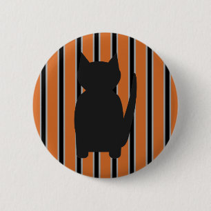Spaßige und elegante Halloween-Schwarzsilhouette-K Button