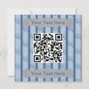 Spaßige und fancye Noten QR-Code Einladung