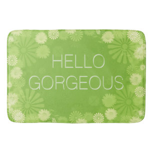 Spaßige und niedliche Hello Gorgeous Frühlingsblum Badematte