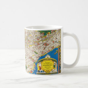 Spaßige Vintage-1926 restaurierte bildliche Manhat Kaffeetasse
