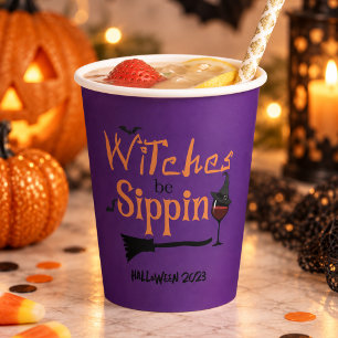 Spaßige Weinverkostung Halloween-Party-Papierbeche Pappbecher