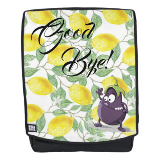 Spaßige Zitrone und die Aubergine Bold Face Rucksa Rucksack