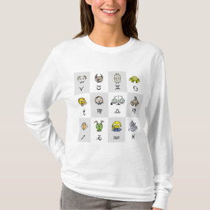 Spaßige Zodiac Astrologische Charaktere T-Shirt