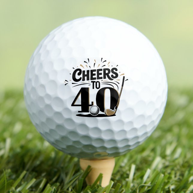 Spaßiger 40. Geburtstag Golfball (Fun 40th Birthday Golf Balls)