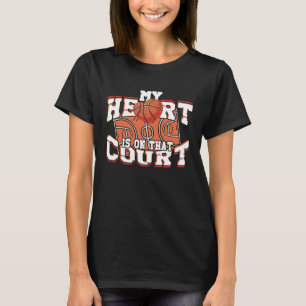 Spaßiger Basketballtrainer, mein Herz ist auf dies T-Shirt