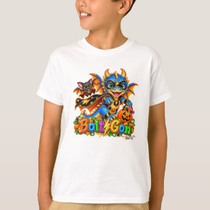 Spaßiger BoltGon Süßer Superheld-Drache Halloween T-Shirt
