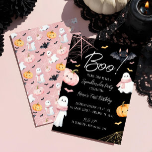 Spaßiger Boo! Spuk Halloween-Geburtstagsfeier Einladung