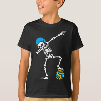 Spaßiger Dab dabbing Skelett Wasserball Halloween  T-Shirt