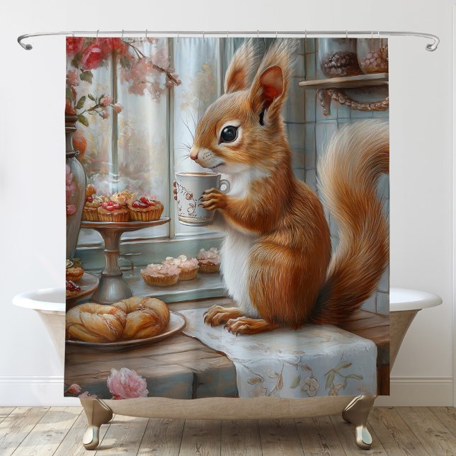 Spaßiger Eichhörnchen Duschvorhang (Von Creator hochgeladen)