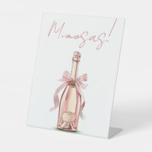 Spaßiger eleganter Hochzeits-Mimosbar-Nummern-Pode