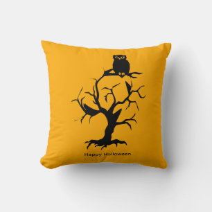 Spaßiger glücklicher Halloween tanzender Skelett-W Kissen