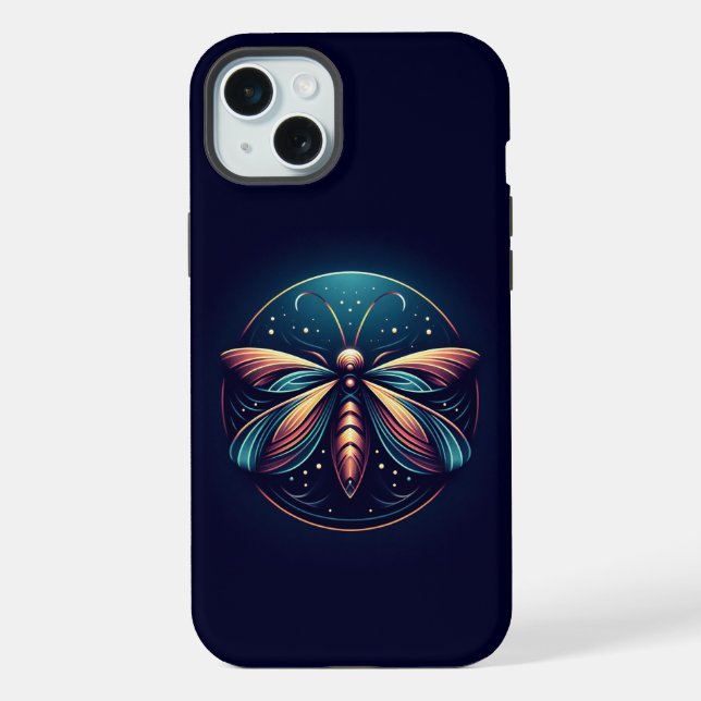 Spaßiger Glühwürmchen-Logo iPhone Hülle (Rückseite)