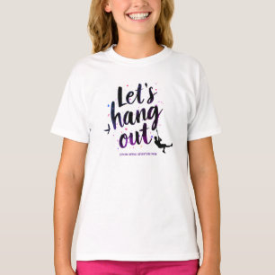 Spaßiger Lila-Schwarzer Zipline-Adrenalin-Pinsel S T-Shirt