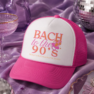 Spaßiger Rosa 90er Retro-Junggesellinnenabschied Truckerkappe