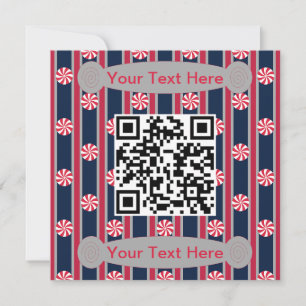 Spaßiger und Fancy-Peppermint-QR-Code Einladung