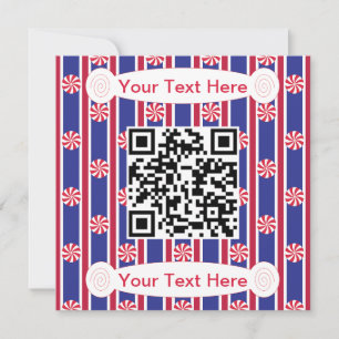 Spaßiger und Fancy-Pfefferminz-QR-Code Einladung