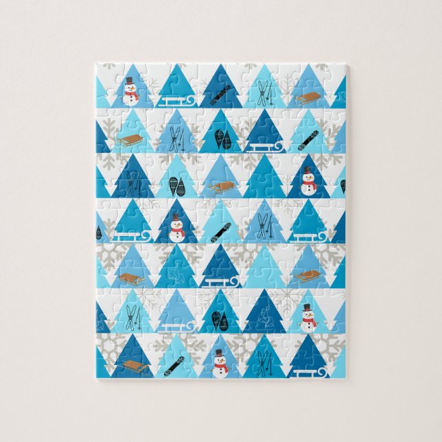 Spaßiger Winter  Puzzle (Vertikal)