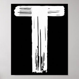 Spaßiges Halloween-Karnevalskostüm Buchstabe T Grü Poster