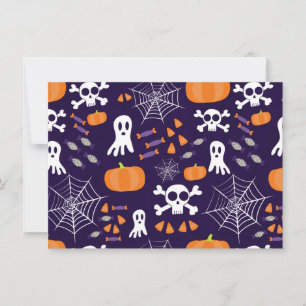 Spaßiges Halloween-Muster Einladung