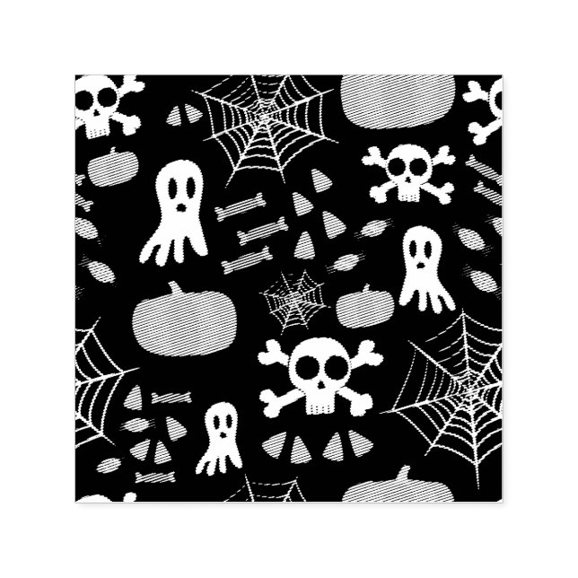 Spaßiges Halloween-Muster Permastempel (Design)