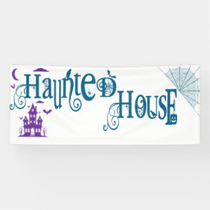 Spaßiges Halloween Spukhaus Banner