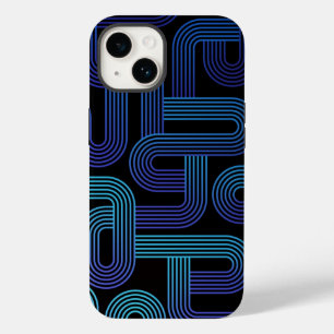 Spaßiges modernes abstraktes violett-blaues Labyri Case-Mate iPhone 14 Hülle