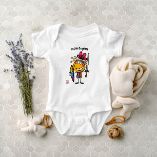 Spaßiges und farbenfrohes Gladiator Emoji für Klei Baby Strampler