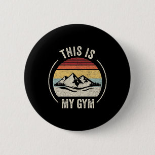 Spaßiges Wandern Retro Vintage Bergsteigen Wandere Button