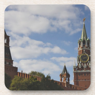 Spasskaja-Turm auf dem Roten Platz, Moskau, Russla Getränkeuntersetzer